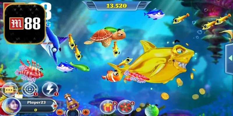 Bắn cá thần tài là trò chơi lôi cuốn lấy bối cảnh dưới đáy đại dương